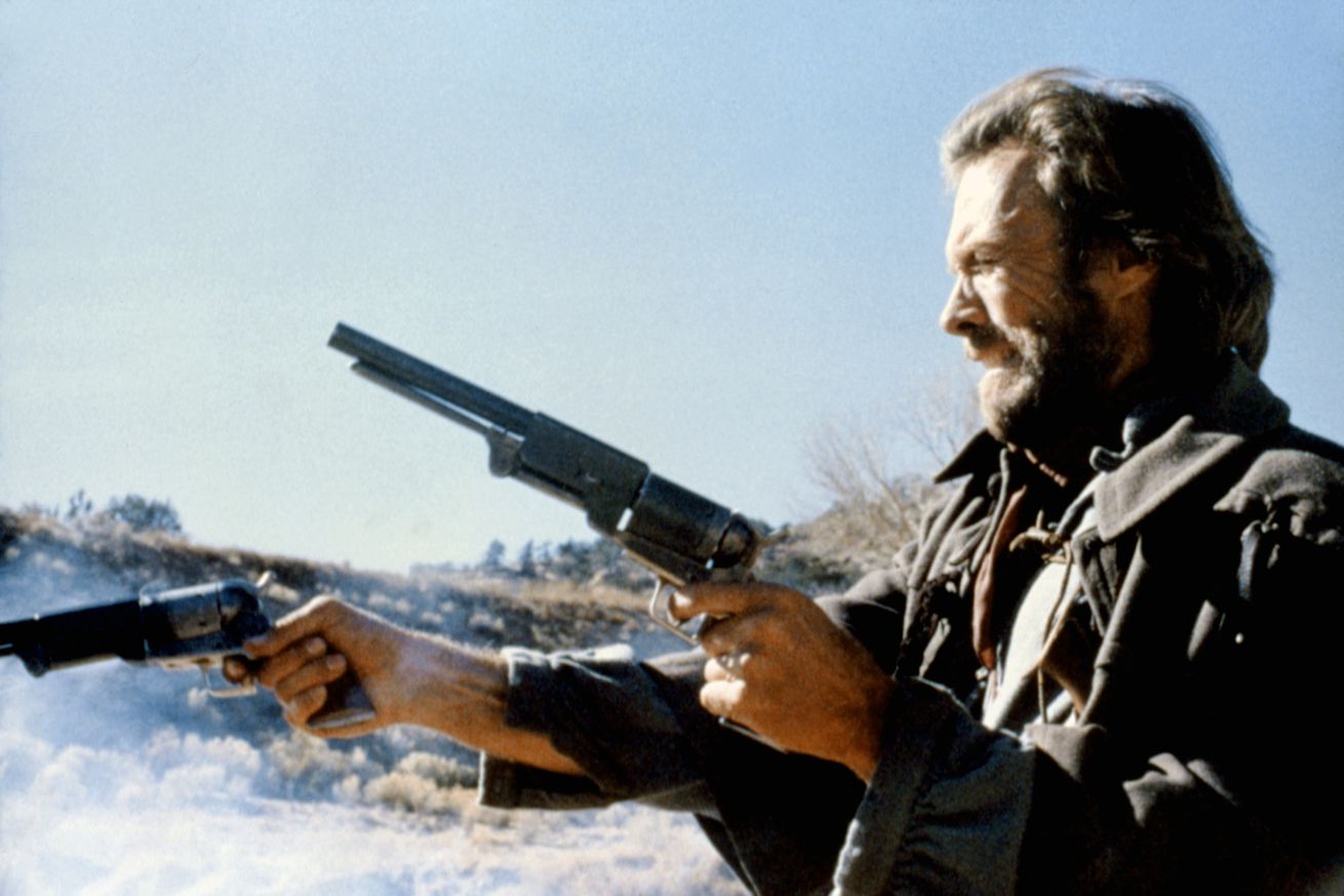 On the set of ‘The Outlaw Josey Wales’