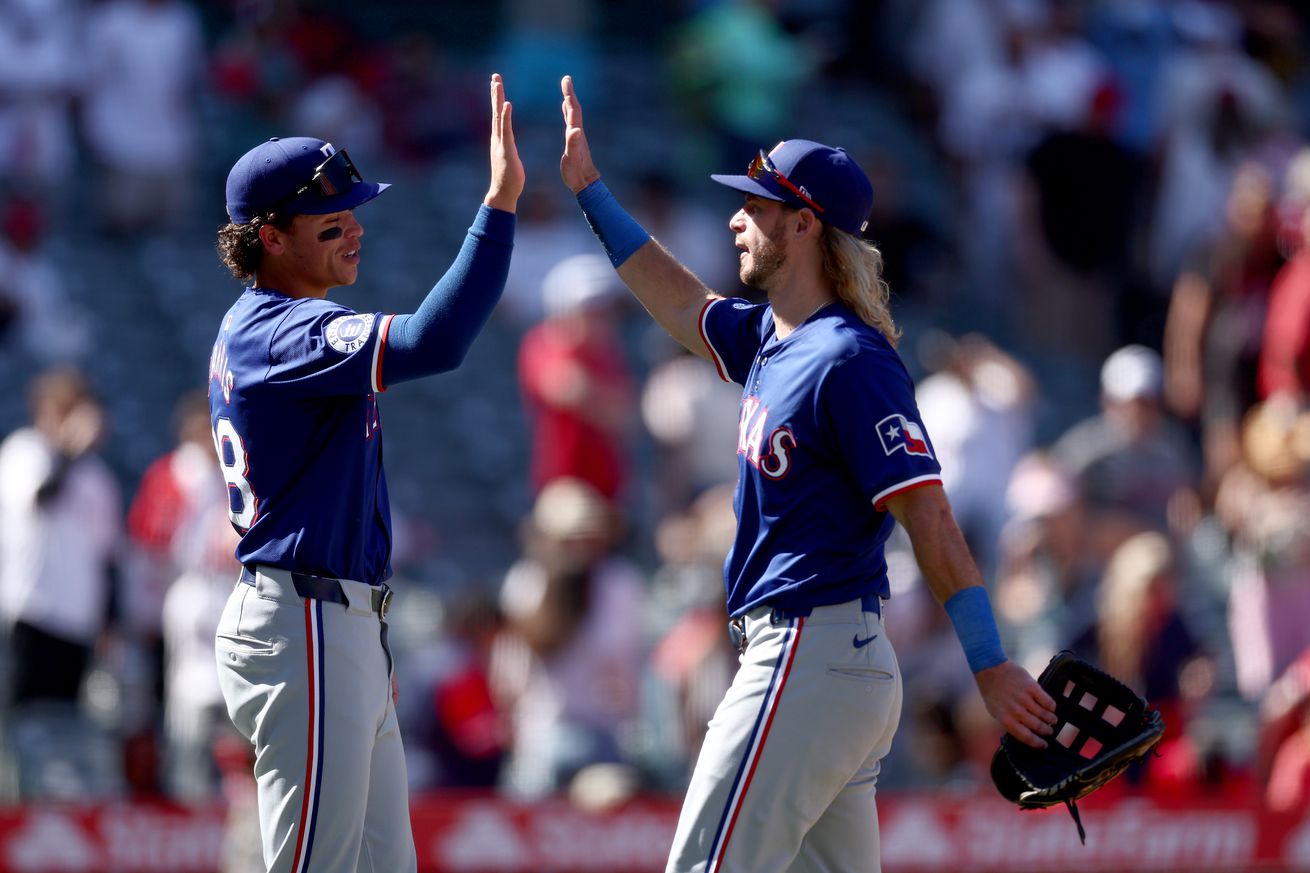 Texas Rangers v Los Angeles Angels