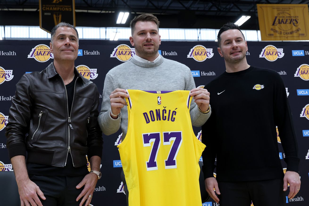 Los Angeles Lakers Introduce Luka Doncic, Maxi Kleber & Markieff Morris